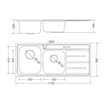 Chậu rửa chén Inox Malloca MS 1027R NEW